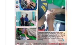 Seorang ibu hamil dari RS Muhammadiyah Lamongan dibawa ke kantor Damkar Pemkab Lamongan, untuk mendapat pertolongan melepaskan cicin yang melekat di jarinya yang tidak bisa dicopot, 
Instagram@damkarlamongan.official