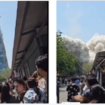 Gedung 30 lantai dalam proses pembangunan di Bangkok ambruk, 43 pekerjanya terjebak dalam reruntuhan, akibat gempay 7,7 magnetudo berspusat di Myanmar, Jumat 28 Maret 2025. Instagram@manado.times
