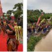 Pemkot Mojokerto melaksanakan fertival budaya Mojotirto 2025, yaitu melarung air yang diambil dari tujuh sumber mata air ke sungai Ngotok, Sabtu, 22 Maret 2025, di proyek strategis nasional Wisata Taman Bahari Mojopahit, kelurahan Pulorejo, Prajurit Kulon kota Mojokerto. Instagram@wargajombang