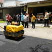 Bupati Jombang Warsubi bersama Wakil Bupati Jombang Salmanudin S.Ag., M.Pd., Sekdakab Jombang Agus Purnomo S.H., M.Si., dan Kepala Dinas PUPR Bayu Pancoroadi,  turun langsung memeriksa proses perbaikan di ruas jalan raya Kesamben. Kamis 20 Maret 2025. Foto: jombangkab.go.id