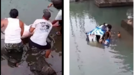 Sebuah ambulans mengangkut jenazah nomor polisi DK-9875-AJ, dikemudikan oleh Putu Ganita (56) dan dua penumpang, Ponisri (51) dan Kadek Dwi Novita Saputri (15). terjun ke sungai kAwasan Yehembang, Mendoyo, Jembrana, Bali. Instagram@spot.mojo
