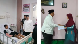Bupati Warsubi bersama Kapolres Jombang AKBP Ardi Kurniawan menjenguk Ondy Adi Saputra, 23, korban bagal yang dirawat di RSUD Jombang, dilanjutkan mendatang rumah M. Aldy Al Lathif, 16, seorang pelajar SMK berusia yang meninggal dunia Jumat, 21 Maret 2025, saat melakukan patrol sahur di Jalan Raya Desa Sidowarek, Kecamatan Ngoro, Jombang, Sabtu 22 Maret 2025. 
Tangkap layar video Instagram@jombangkab