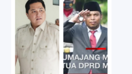 Menteri BUMN Erick Thohir (kiri), Anang Achmad Syaifudin, mantan ketua DPRD Lumajang. Kolase: Instagram@erickthohir dan drprd_lumajang