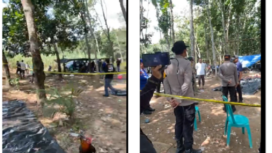 Inilah lokasi sabung ayam Leter S, di hutan kampung Karang manik Negara Batin, diduga milik Kopka Bas yang saat ini sudah diamankan oleh polisi militer paska penembakan, Senin 17 Maret 2025. 
(Kanan), Kapolda Lampung  Irjen Pol. Helmy Santika melakukan pemeriksaan di lokasi sabung ayam Letter S, Selasa, 18 Maret 2025. Instagram@lampunggehnews