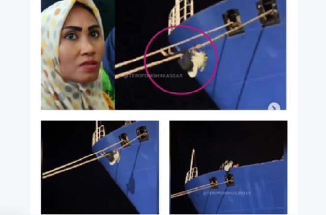 
					Inilah seorang perempuan yang luar biasa, bernama Marina, 32, seorang janda dengan lima anak akibat bercerai. Untuk menghidupi anaknya dia rela tidap hari memanjar tali kapal yang sandar di pelabuhan Sopekarno-Hatta, Makassar, agar bisa berjualan roti di atas dedk. Tangkap layar video Instagram@teropongmakassar