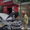 Anak-anak usia serpuluh tahunan main korek api dilempar ke tangki BBM SPBU Jl Kayoon Surabaya, terjadi kobaran api menyambar sebuah mobil Honda BRV, terjadi Kamis 27 Maret 2025, sekiktar pukul 14.04 wib. Foto: MSN