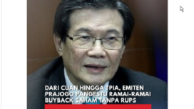 Barito Group menurut @idx_channel akan melakukan buyback saham empat anak perusahaan di pasar modal BEI, tanpa melalui rapat umum pemegang saham (RUPS). Instagram@idx.channel