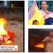 Ramhat, 40, warga Banyuasin, nekat membakar warung bakso miliknya serta semua baju istrinya. Pria ini marah mengetahui istrinya selingkuh dengan lelaki lain. 
Tangkap layar video Instagram@ikl_nusantara