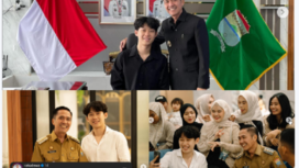 Momen keakraban antara Walikota Palembang Ratu Dewa dengan influencer Willie Salim. (Kiri bawah) Unggahan permohonan maaf walikota lewat instagram kepada Willie Salim, (Kanan bawah) Walikota Palembang bersama Willie Salim dan warga sedangh selfie. Instagram@ratudewa