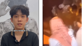 Influencer Willie Salim bikin acara masak rendang 200 kg untuk berbuka puasa bersama di kota Palembang, tetapi saat dia pergi sebentar ternyata rendang itu sudah habis ludes, 18 Maret 2025. (Kiri) Willie Salim meminta maaf atas kejadian itu, (Kanan) rekaman video saat warga menyerbu masakan rendang yang belum matang. Instagram@willie27_