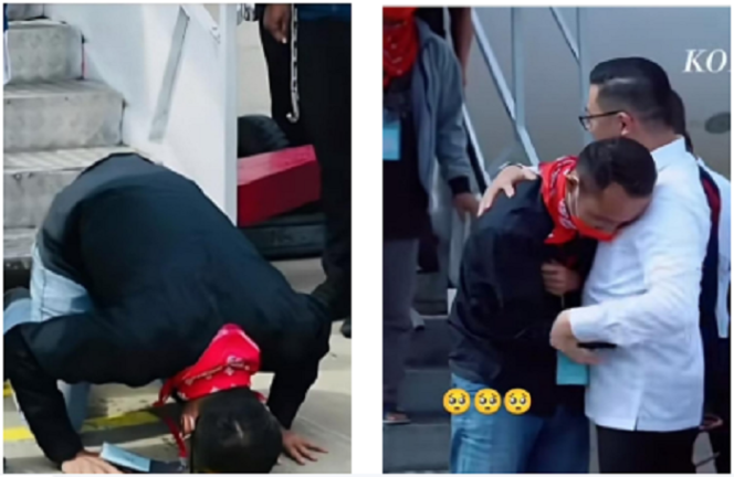 
					Sujud syukur, pemerintah memulangkan 554 WNI yang terjebak dalam sindikat Tindak Pidana Perdagangan Orang (TPPO) di Myawaddy, Myanmar. Rabu 19 Maret, 2025, mereka telah mendarat di Bandara Soetta. Instgaram@lambegossip