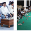 (Kiri) Acara silaturahmi bupati Jombang Warsubi bersama  insan pers dari 10 asosiasi wartawan yang ada di Jombang. (Kanan) Silatuharmi yang sama antara bupati Jombang Warsubi dengan para awak media yang tergabung di PWI dan IJTI. Foto: jombangkab.go.id
