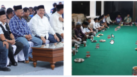 (Kiri) Acara silaturahmi bupati Jombang Warsubi bersama  insan pers dari 10 asosiasi wartawan yang ada di Jombang. (Kanan) Silatuharmi yang sama antara bupati Jombang Warsubi dengan para awak media yang tergabung di PWI dan IJTI. Foto: jombangkab.go.id