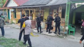 tim Jihandak Gegana Polda Jatim saat amankan lokasi