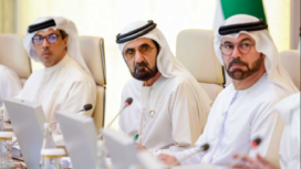 Sheikh Mohammed bin Rashid Al Maktoum, Wakil Presiden, Perdana Menteri UEA dan Penguasa Dubai, memimpin rapat Kabinet UEA di Qasr Al Watan, Abu Dhabi, Senin 21 April 2025. Foto: mediaofficial.ae