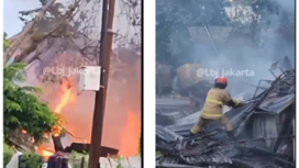 Damkar kerahkan 12 mobil mobil pemadam untuk memadamkan kebakaran di pasar Gunung Anyar, menyebabkan enam kios ludes di Gunung Anyar Harapan, Surabaya, Rabu siang, 2 April 2025.
Tangkap layar video Instagram@lbj_jakarta