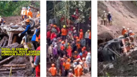 Tim SAR Gabungan berhasil menemukan dan mengevakuasi 10 jenasah korban longsor di jalan penghubung Pacet-Cangar, yang menimpa dua unit kendaraan pick up berisi tiga korban dan Innova berisi 7 korban semua satu keluarga menjadi korban bencana alam itu, Kamis sore 3 April 2025, serta evakuasi tuntas hari ini Jumat 4 April 2025. 
Instagram@kabarmojokerto.id