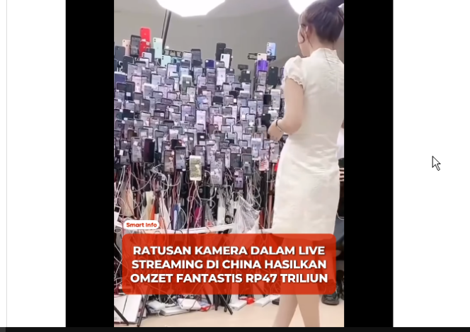 
					Salah satu cara influencer China memanfaatkan kecanggihan teknologi dengan menggeber upload besar lewat kanal besar dan disebarkan secara global. Bahkan ada yang mengatakan mampu memperoleh pendapatan hingga Rp 47 triliun. Instagram@radiosmartfm959