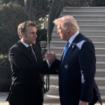 Donald Trump saat bertemu dengan  Presiden Prancis Emmanuel Macron di Paris. Instagram@emmanuelmacron