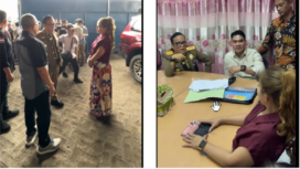 Jan Hwa Diana tetap kukuh menyatakan tidak menahan ijazah, puluhan mantan karyawannya, saat sidak dari Wakil Menteri Tenaga Kerja Emmanuel Ebenezer di kantor UD Sentosa Seal, di Margomulyo, Surabaya, Kamis 17 April 2025. Tangkap layar video Instagram@cakj1