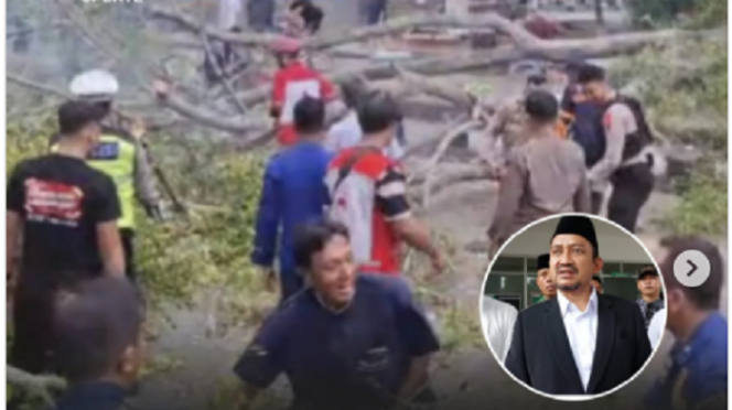 
					Insiden pohon beringin tumbang di alun-alun Pemalang, Jawa Tengah, ternyata terjadi tiga kali, Pertama saat warga muslim menjalankan salat Id, pada tanggal 31 Maret 20225 pada jam 06.30 WIB. Disusul dua beringin tumbang lainnya ambruk pada jam 13.00 dan 13.30 wib. 
Instagram@pemalang.update