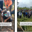 Tim BPBD Sumedang menggunakan las untuk membuka pipa drainase untuk mengeluarkan jenazah perempuan yang ditemukan meninggal di dunia di dalam pipa drainase  jembatan penyeberangan Tol Cisumdawu di Dusun Gamlung, Desa Pamulihan, Sumedang. Instagram@sumedangekspresnews