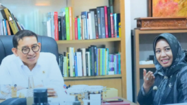 Walikota Mojokerto, Ika Puspitasari alias Ning Ita menemui menteri Kebudayaan RI, Fadli Zon, bicara rencana peremian gallery Museum Mini Soekarno Kecil di Mojokerto, Rabu 23 April 2025. Instagram@kabarmojokerto.id