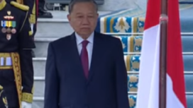 To Lam, Sekretaris Jenderal Partai Komunis Vietnam, saat berkunjung ke Indonesia. Tangkap layar video Youtube@biro pers sekretariat negara EI