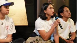 Aghiny saat konperensi pers