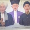 Sebuah lukisan memuat gambar PB VI bersama Pangeran Diponegoro dan Raden Tumenggung Prawirodigdoyo di salah satu sudut kamar Keraton Kasunanan Surakarta Hadiningrat. (Istimewa)