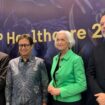 : Menkes RI Budi dan Menkes Swedia dalam high-level dialogue advancing cooperation for healthier future. (CNBC Indonesia/Fergi Nadira) 