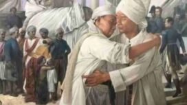 Lukisan Pangeran Diponegoro dan Kyai Mojo: Dua Sosok Pemimpin Spiritualitas dan Perlawanan di Tanah Jawa. (Foto: Ist)