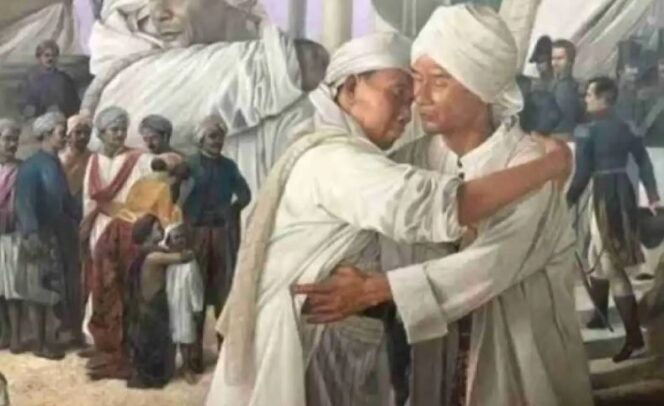 
					Lukisan Pangeran Diponegoro dan Kyai Mojo: Dua Sosok Pemimpin Spiritualitas dan Perlawanan di Tanah Jawa. (Foto: Ist)