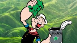 Popeye digdaya karena makan bayam