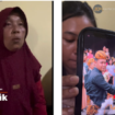 (Kiri) Jami, ibu mendiang pelajar bernama Mukhamat Alfa, 18, pelajar SMK Raden Rahmat, Mojokerto, yang jasadnya ditemukan di pondasi bendungan Sungai Brantas di wilayah Prambon, kabupaten Sidoarjo, 5 Mair 2025. (Kanan) Foto mendaign M Alfan. Tangkap layar video Instagram@kabarmojokerto.id