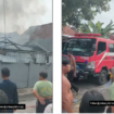 Petugas Damkar dari Pos Ngoro melakukan pemadaman di rumah keluarga Sri Bawati (53) di desa Mundusewu, kecamatan Bareng, Kabupaten Jombang. Tangkap layar video Instagram@jombanginformasi_