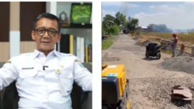Kepala Dinas PUPR Jombang, Bayu Pancoroadi laksanakan perbaikan jalan di Jombang yang mengalami kerusakan sebanyak 26 persen. Tangkap layar video Instagram@jombanginformasi