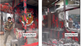 Tim gabungan Operasi Berantas Jaya 2025 Depok, melakukan pembongan pos Pemuda Pancasila, Senin 19 Mei 2025. Operasi berjalan lancar tanpa ada hambatan. Instagram@depok24jam