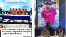 Bareskrim Polri menggelar konferensi pers, terkait pembongkaran dan penangkapan admin (pengelola) akun Facebook: Fantasi Sedarah dan Suka Duka, berisi konten video dan foto kasus inses dan pornografi anak-anak. Instagram@divisihumaspolri
