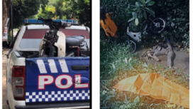 Polisi mengangkut korban dan motor, diduga akibat laka tunggal di Trawas, Mojokerto. Diketahui identitas korban berndama Muhammad Idris, 22, warga Sukorejo, Pasuruan. Instagram@kabarterdepan