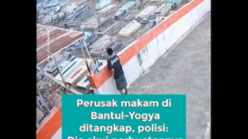 Bukti CCTV sebagai alat bukti untuk meringkus tersangka pelaku perusakan nisa di kuburan Ngentak, Banguntapan, Bantul, terjadi dalam rentang waktu Sabtu malam hingga Minggu dinihari, 17-18 Mei 2025.  Instagram@kumparancom