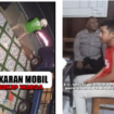 (Kiri) Rekaman CCTV, saat tersangka mengenakan jaket ojol menyulutkan api dan membakars ebuah pick up yang diparkir di jalan Majapahit, Kecamatan Sananwetan, Kota Blitar milik warga bernama  Andyk. Widodo. Instagram@blitarkotapolice.official