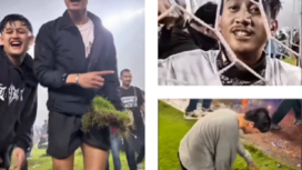 Bebotoh Persib melakukan eUforia yang luar biasa setelah menang dan menjadi juara Liga 2024/205, Sabtu 25 Mei 2025. Namun euforia itu diciderai oleh perilaku perusakan rumput dan jaring gawang stadion, Kasus ini akan dtangani secara hukum. Instagram@deimulyadi71