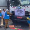 Bupati Jombang, Warsubi memberangkatkan kiriman perdana 2,2 ton sampah RDF yang diolah dari TPA Banjardowo ke pabrik semen Tuban. Tangkap layar video Instagram@wargajombang