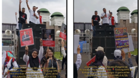 Komjen Pol (Purn) Dharma Pongrekun melakukan aksi toalk pemaksaan uji coba klinis vaksin TBC Bill Gate. Izinkan warga negara bersikap 'Our body our choice', di Jakarta, Jumat 23 Mei 2025. Tangkap Layar Video Instagram@singanuswantara