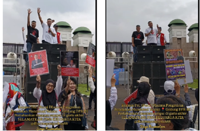 
					Komjen Pol (Purn) Dharma Pongrekun melakukan aksi toalk pemaksaan uji coba klinis vaksin TBC Bill Gate. Izinkan warga negara bersikap 'Our body our choice', di Jakarta, Jumat 23 Mei 2025. Tangkap Layar Video Instagram@singanuswantara