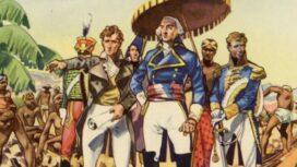 Ilustrasi Daendels inspeksi jalan raya pos