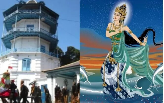 
					Ilustrasi Panggung Sangga Buwana dan Ratu Kidul (wikipedia commons)
