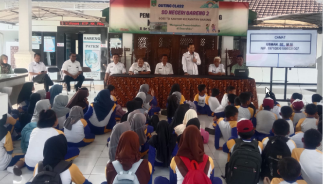 
					Asyik Outing Class SDN2 Bareng, Kepala Sekolah Ajak Siswa ke Kantor Kecamatan Bareng Jombang