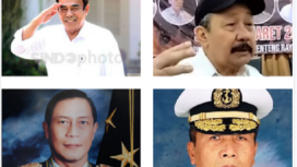 Empat jenderal purnawiran mewakili Forum Purnawiran TNI mengirimkan surat pemakzulan wakil presiden Gibran Rakabuming Raka kepada DPR RI, DPD dan MPR, Senin 2 Mei 2025. (Searah Jarum Jam): Jenderal (Purn) Fachrul Razi, Jenderal (Purn) Tyasmo Sudarto, Marsekal (Purn) Hanafie Asnan, Laksamana (Purn)  Slamet Soebijanto. Foto: kompas/ tribun/ sindo 